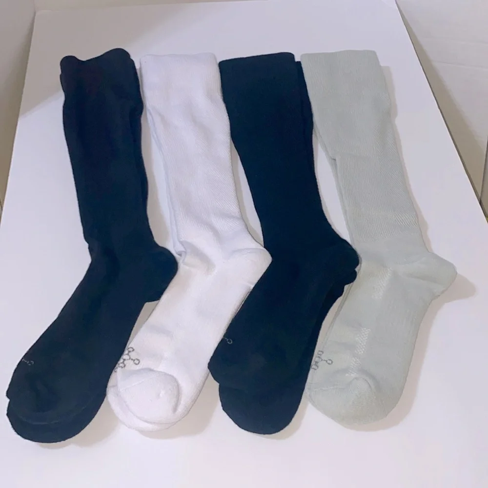 Tommie Copper Men’s 4 Pack Wide Over The Calf  Compression Socks Size L